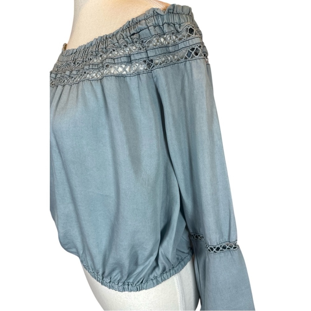 Walter Baker Sky Blue Off-Shoulder Blouse - Picture 5 of 9